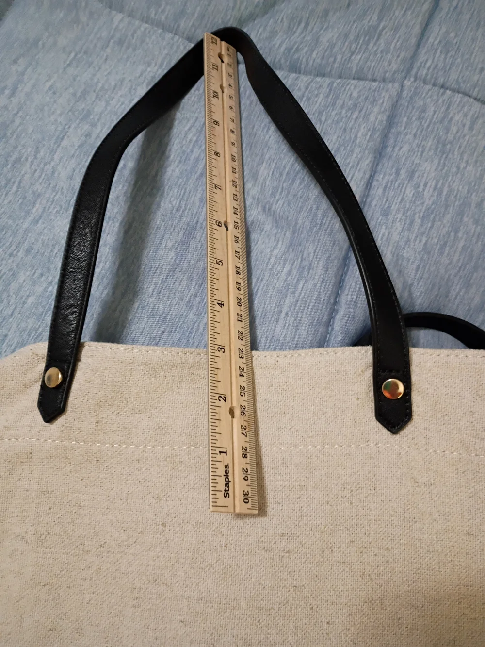 Canvas Tote Bag with Cactus Print - Natural